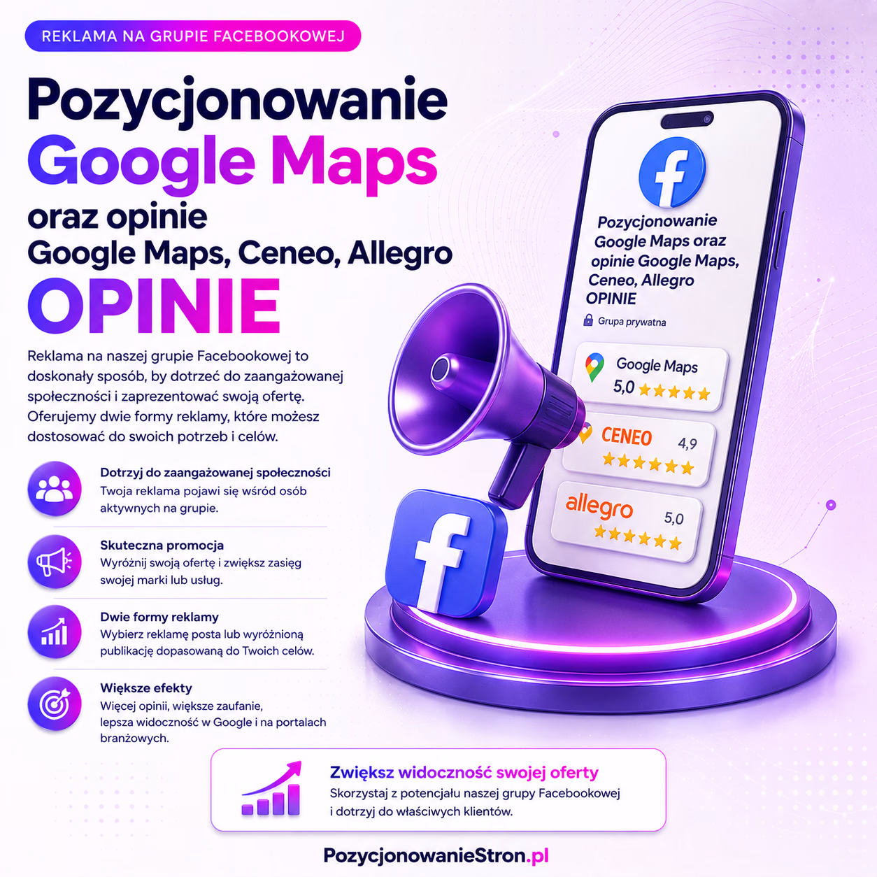 Pozycjonowanie Google Maps oraz opinie Google Maps, Ceneo, Allegro OPINIE