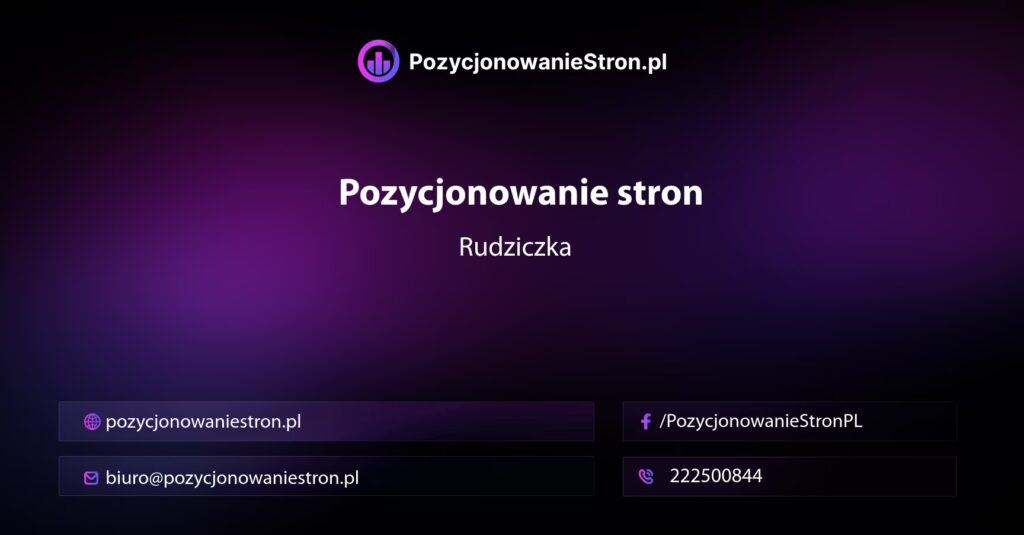Pozycjonowanie stron Rudziczka