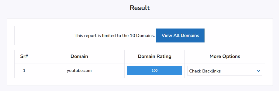 Domain rating dla youtube.com - SEO Zrębice