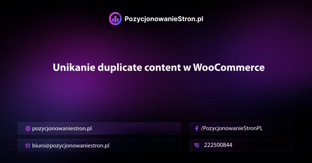 Unikanie duplicate content w WooCommerce