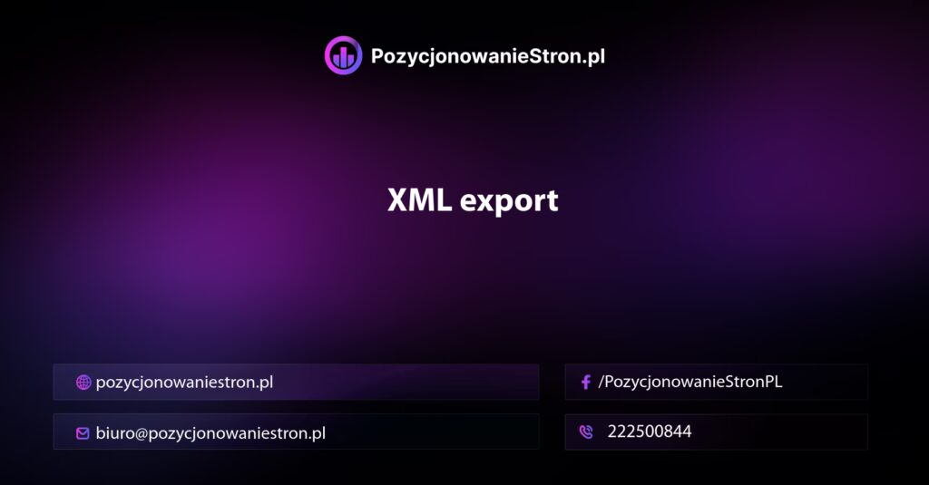 XML export